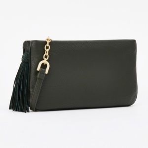 Ann Taylor Double Zip Chain Strap Crossbody Bag